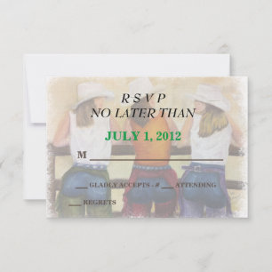 FUN-COWGIRLS ZUNEHMENDE RSVP-KARTEN RSVP KARTE