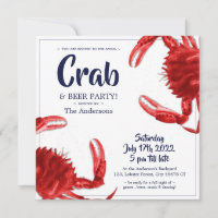 Fun Crab Boil Weißes Sommer Party individuelle Ein