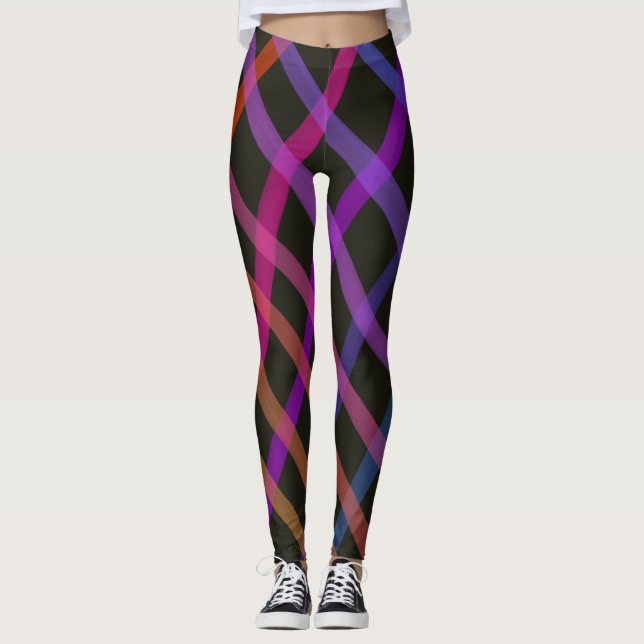 Fun Criss Cross Happy Rainbow Leggings (Vorderseite)