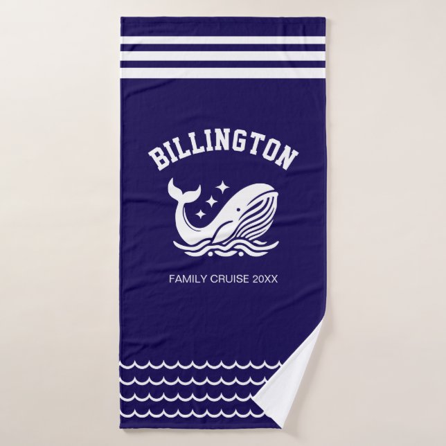 Fun Cruise Ship Beach Towel – Family Reunion  Badehandtuch (Badehandtuch)