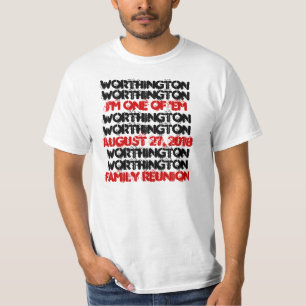 Fun Custom Family Wiedersehen Black Red White B001 T-Shirt