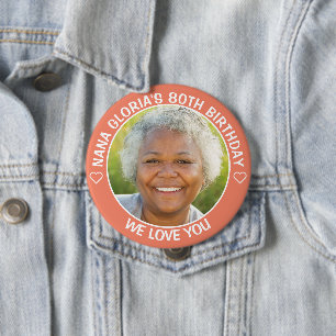 Fun Custom Foto Geburtstagsparty Gefallen Button