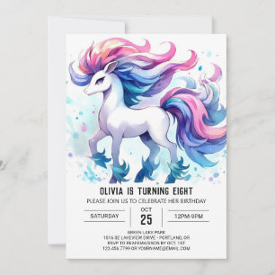 Fun Custom Horse Birthday Einladung