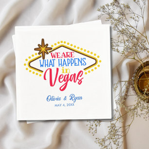 Fun Custom Las Vegas Sign Wedding Serviette