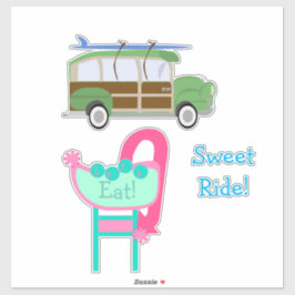 Fun Custom Retro Fifties Neon Sign und Auto-Set Aufkleber