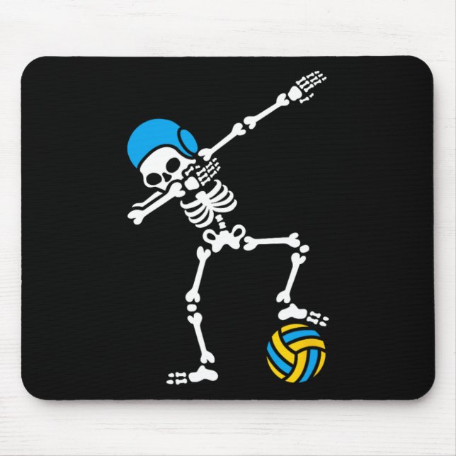 Fun Dab probieren Skelett Wasser Polo Halloween Sc Mousepad (Vorne)