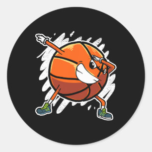 Fun Dabbing Basketball Ball Dab Sports Player Runder Aufkleber
