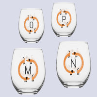 Fun Dackel Dackel Wurst Dog Monogramm erste