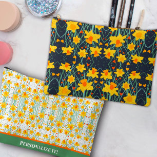 Fun Daffodil floral Muster Custom Accessorbeutel Zubehörtasche