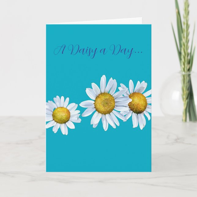 Fun Daisy Birthday Card Karte (Vorderseite)