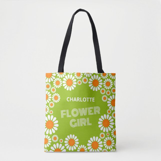 Fun Daisy Flower Girl Custom Tasche (Vorderseite)