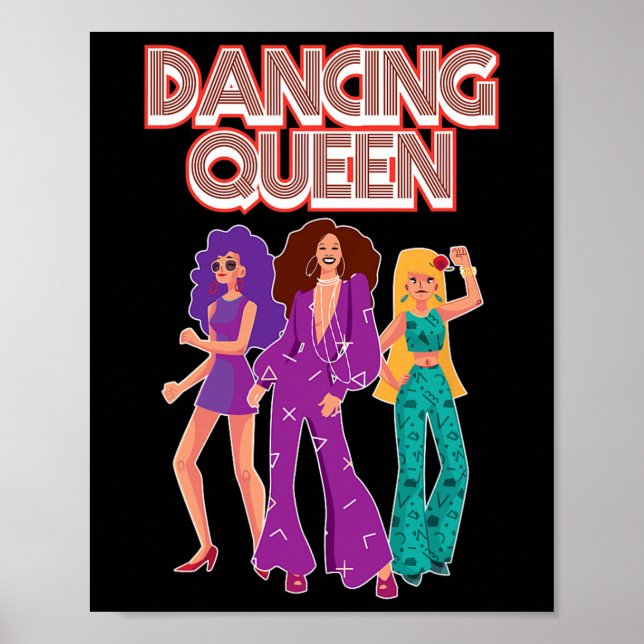 Fun Dancing Queen Disco Dance Club Party der 70er  Poster (Vorne)