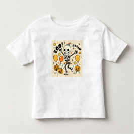 Fun Dancing Skeleton "Boo Crew" Halloween Vector Kleinkind T-shirt