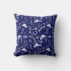 Fun Dark Navy Blue Coastgirl Muster Kissen