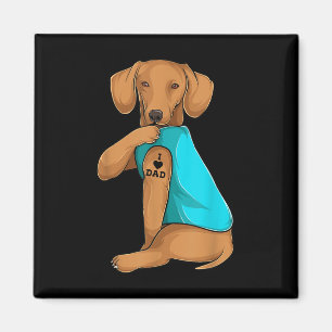 Fun Daschund I Liebe Vater Tattoo Apparel, Dog Vat Magnet