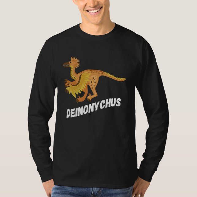 Fun Deinonychus Dinosaur T-Shirt (Vorderseite)