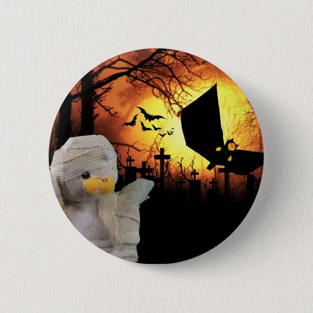 Fun Design für Halloween Button (Vorderseite)