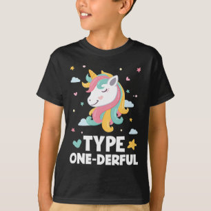 Fun Diabetic Typ 1 Diabetes Typ 1 Derful Unico T-Shirt