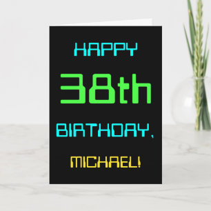 Fun Digital Computing Thema 38. Geburtstag Karte