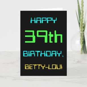 Fun Digital Computing Thema 39. Geburtstag Karte