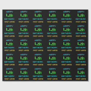 Fun Digital Computing Thema 4. Geburtstag Geschenkpapier