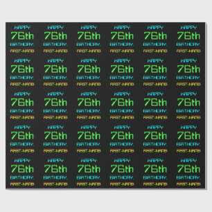 Fun Digital Computing Thema 76. Geburtstag Geschenkpapier