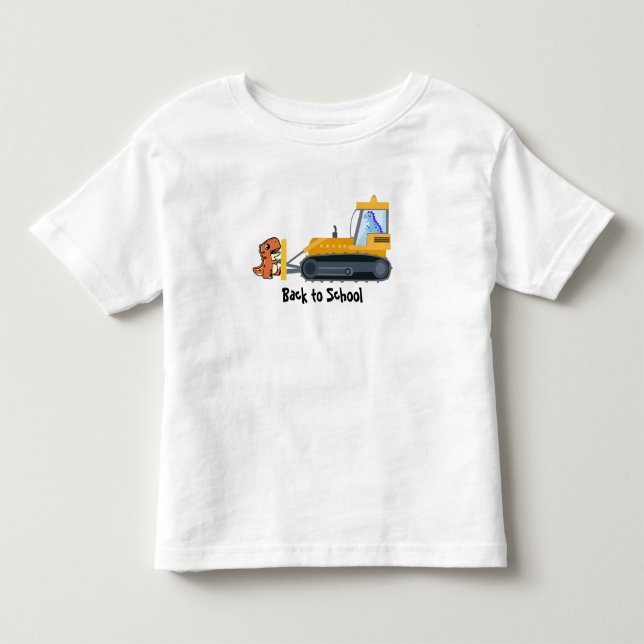 Fun DINO Dinosaurier Traktor Farm School Geburtsta Kleinkind T-shirt (Vorderseite)