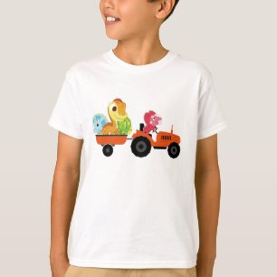Fun DINO Dinosaurier Traktor Farm School Geburtsta T-Shirt