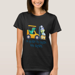 Fun dino Traktor Truck Birthday School Kinder T-Shirt