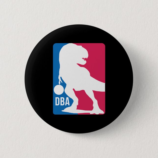 Fun Dinosaur Basketball Button (Vorderseite)