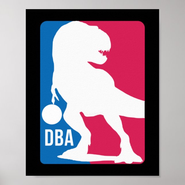 Fun Dinosaur Basketball Poster (Vorne)