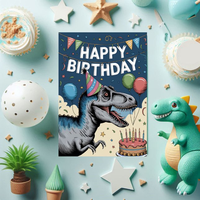 Fun Dinosaur Birthday Karte (Fun Dinosaur Birthday Card)