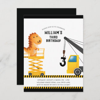 Fun Dinosaur Geburtstagsparty Einladung