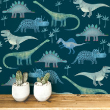 Fun Dinosaur Muster Aquamarin Green