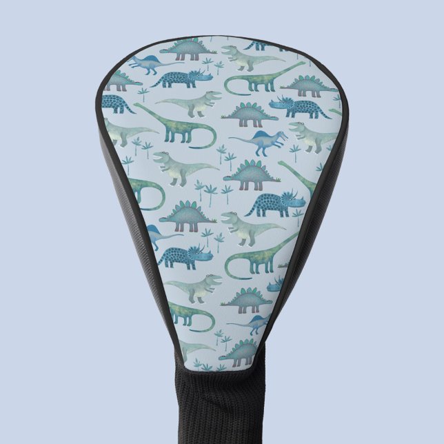 Fun Dinosaur Muster Golf Headcover (Blue dinosaur pattern golf head cover)