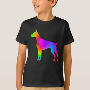 Fun Dog Lover Owner Gefärbte Krawatte Doberman Pin T-Shirt