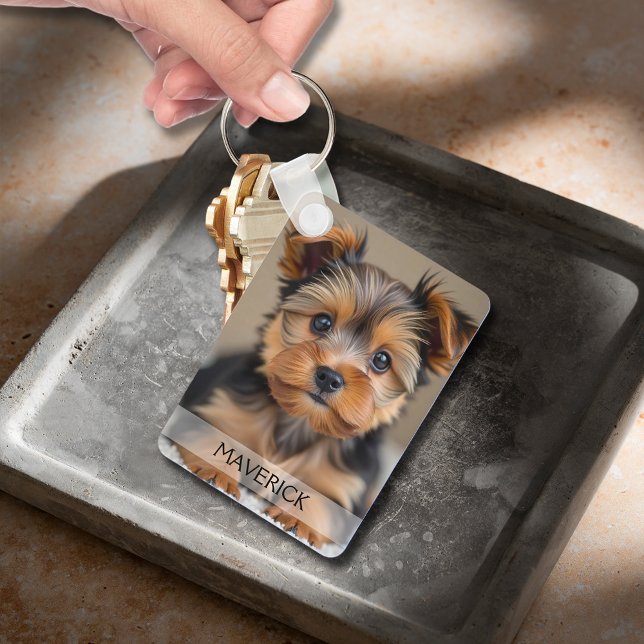 Fun Dog Photo Double Sided Aluminum Schlüsselanhänger (Fun dog photo double-sided aluminum keepsake keychain)