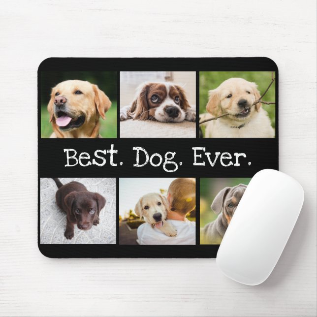 FUN DOGS 6 Foto von Leime Best Dog Ever Black Whit Mousepad (Mit Mouse)