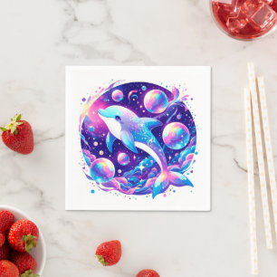 Fun Dolphin Baby Dusche Serviette