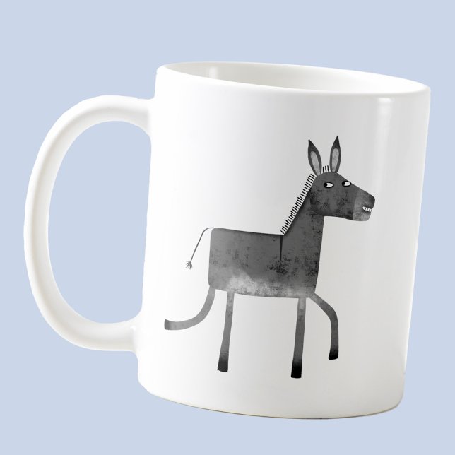 Fun Donkey Kaffeetasse (Fun donkey coffee mug for animal lovers)