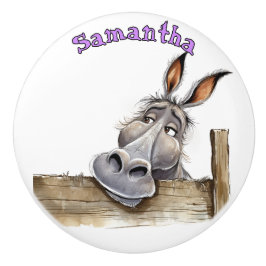 Fun Donkey Personalized Keramikknauf