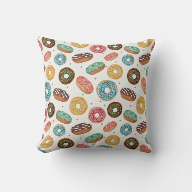 Fun Donut Print Kissen (Vorderseite)
