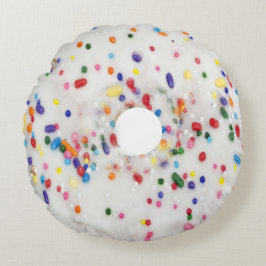 Fun Donut-Sprinkle Rundes Kissen