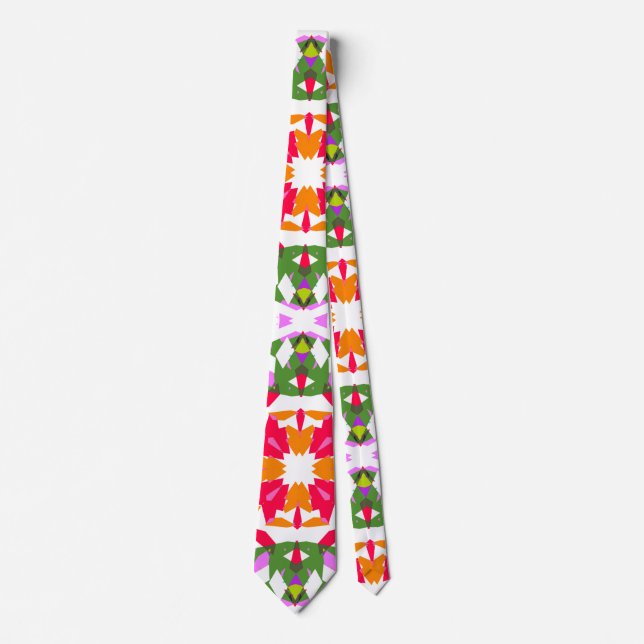 Fun Dopamin Dressing Vibraning Muster farbenfroh Krawatte (Vorderseite)