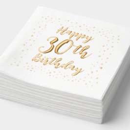 Fun Dotted Custom Birthday Foil gestempelt Napkins Servietten Mit Folie