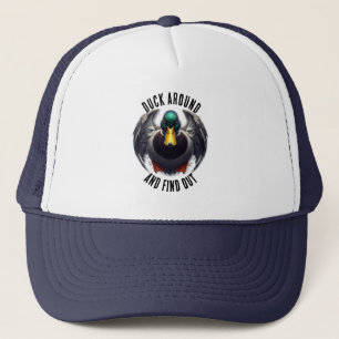 Fun Duck und finde heraus, wie Mad Duck ist Truckerkappe