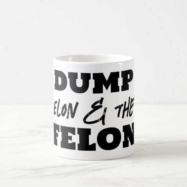 Fun Dump Elon und Felon Kaffeetasse (Mittel)