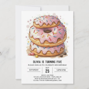 Fun Editable Donuts Geburtstag Einladung