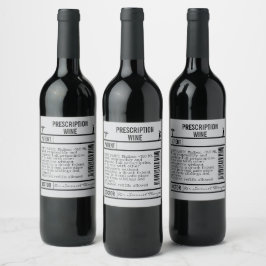 FUN editable grey Wine Labels for WINE Weinetikett