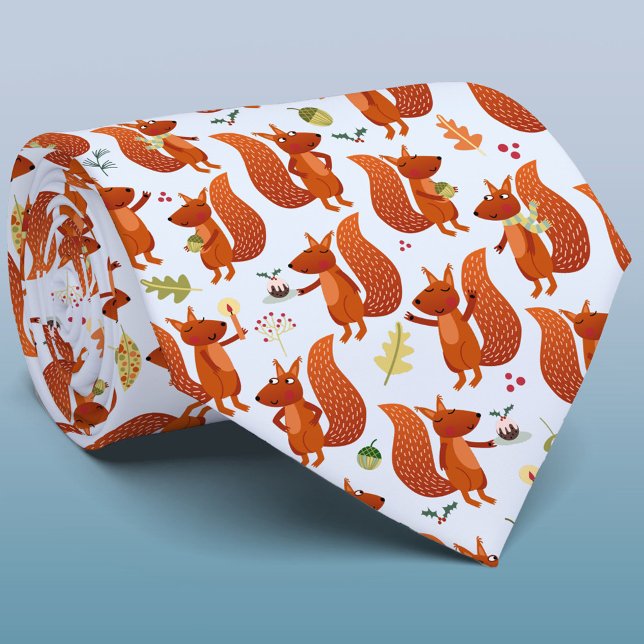 Fun Eichhörnchen Krawatte (Fun Squirrel pattern neck tie)